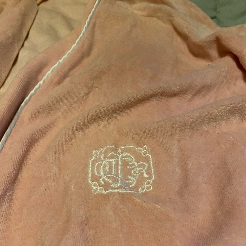 Baby Pink Velour Robe - Picture 3 of 5